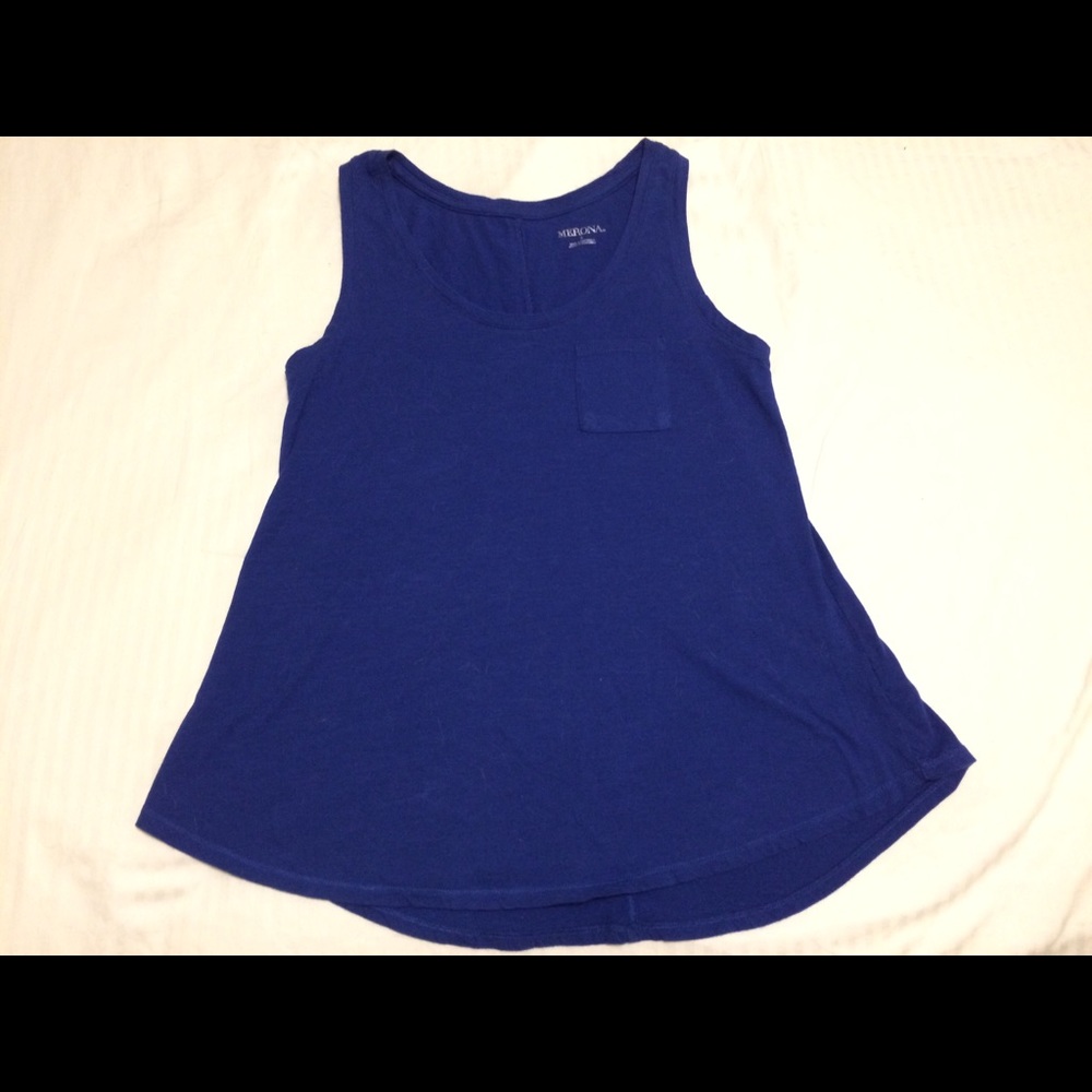 Royal blue tank with pocket